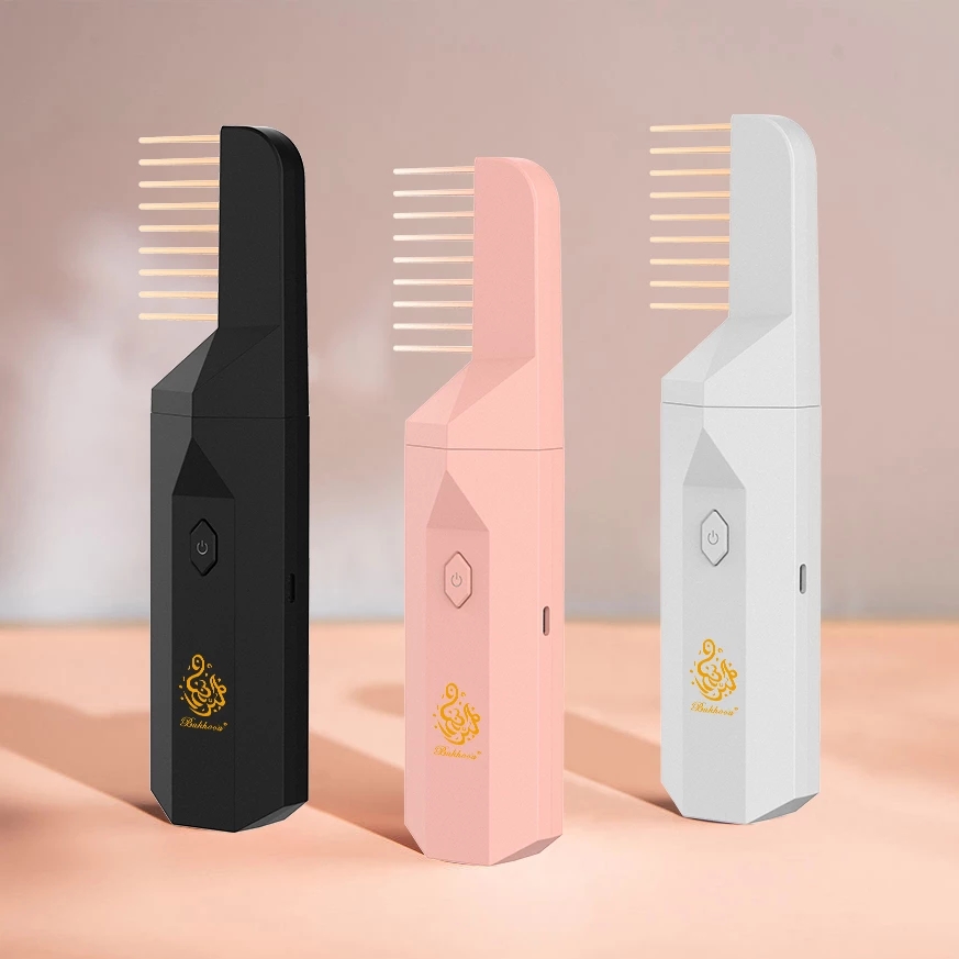 Spazzola per capelli elettrica Bruciatore di incenso per Bakhoor Ramadan Dukhoon Diffusore di aromi arabi per casa Ufficio Auto Ricaricabile Mini USB_voghion.com