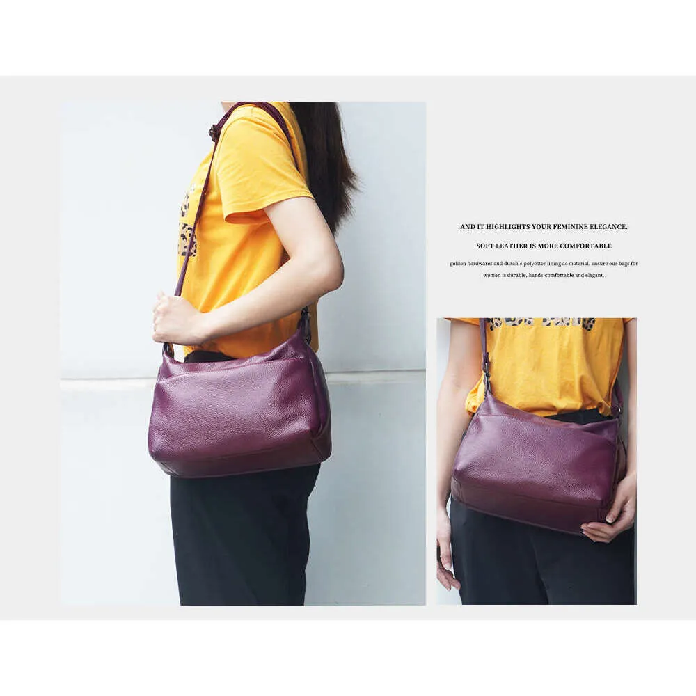 Borsa a tracolla elegante in pelle viola per donna borsa spalla_voghion.com