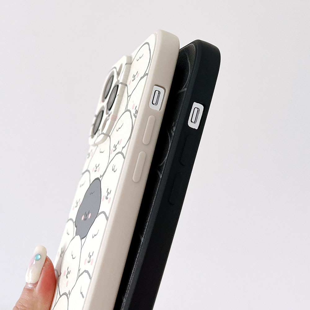 Für iPhone 15 14 13 12 11 PRO MAX XR XS X 8 7 6 6S PLUS SE 2020 Mini Originalität Einfache süße Cartoon-Welpen-Schwarz-Weiß-Kamera-Schutzhülle_voghion.com