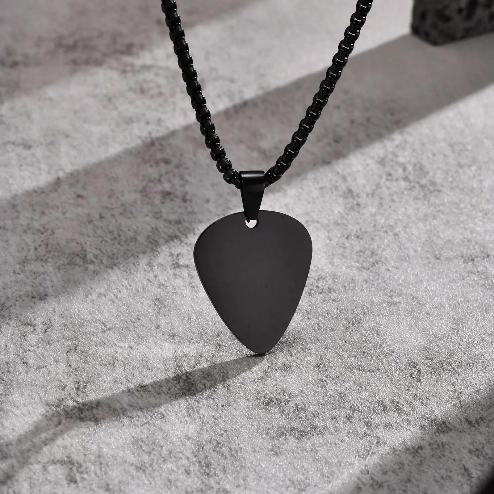 Collane con ciondolo Chitarra Paddle Non sbiadisce Coppia Amore Collana in acciaio al titanio Semplice e alla moda Inossidabile Festa_voghion.com