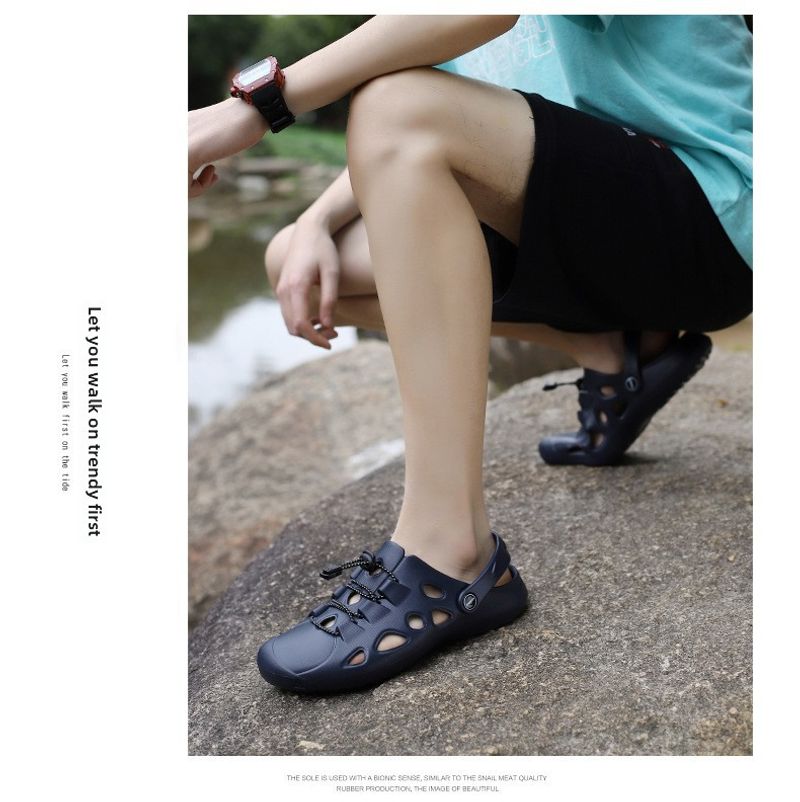 2023 new lace-up EVA outdoor hole soft trend summer beach shoes spot wholesale a generation of hair_voghion.com