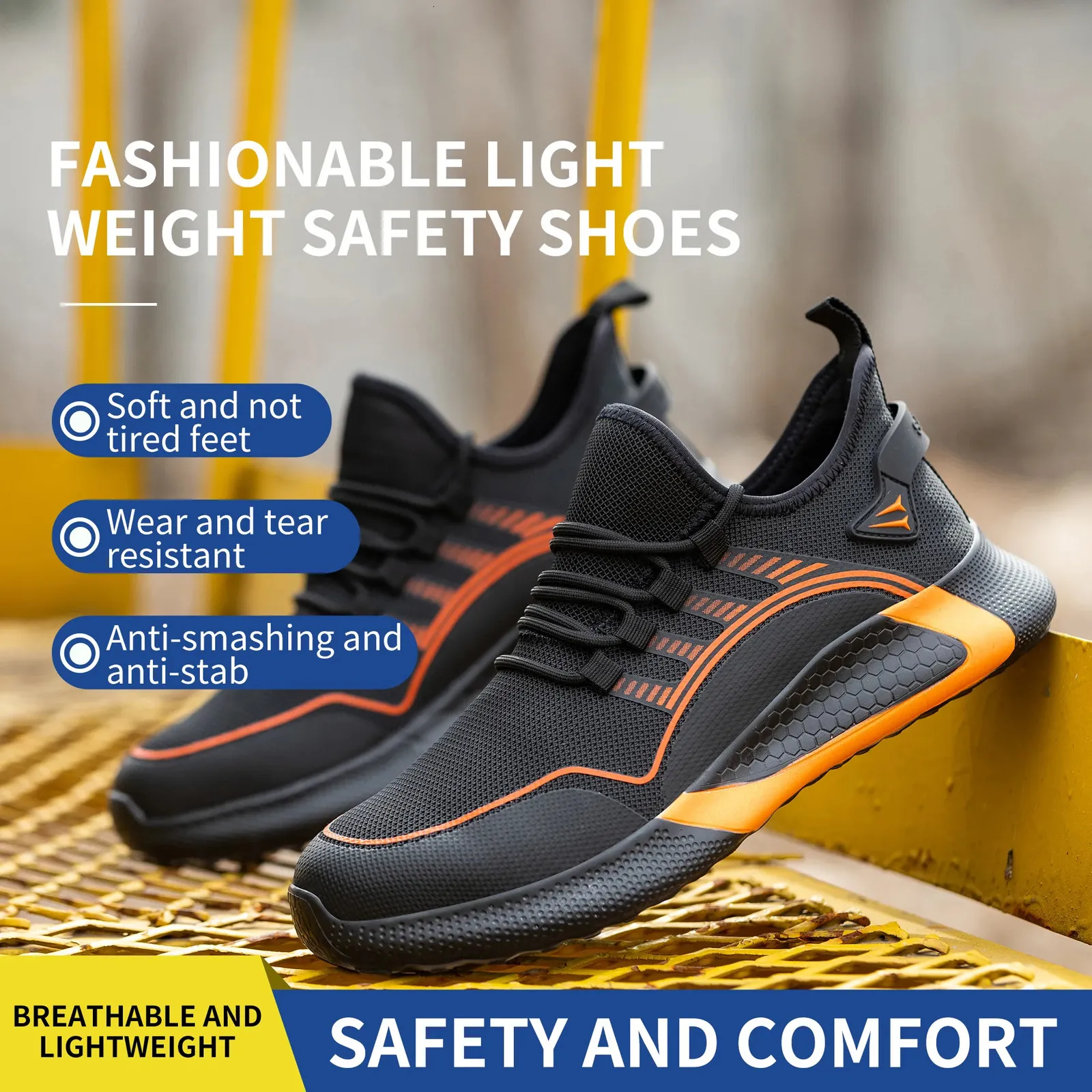 Stahl Sicherheit Casual Atmungsaktive Licht Toe Smashing Anti Stab Arbeit Schuhe Herren_voghion.com