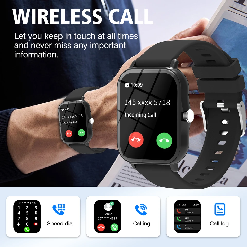 Smartwatch With Wireless Call Dial And App Notifications For Men_voghion.com