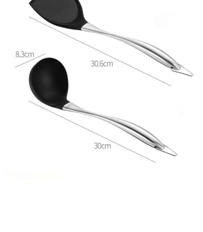 Non Stick Special Silicone Shovel, Heat-resistant Household Stir Fry Kitchenware Set, Soup Spoon Frying Shovel Does Not_voghion.com