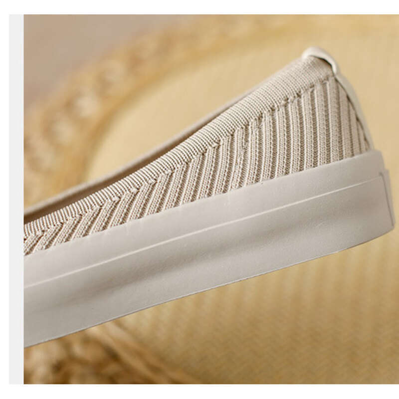 2025 Spring And Summer Shallow Knitted Fly Knit Flat Solid Color Thick Bottom Single Shoes_voghion.com