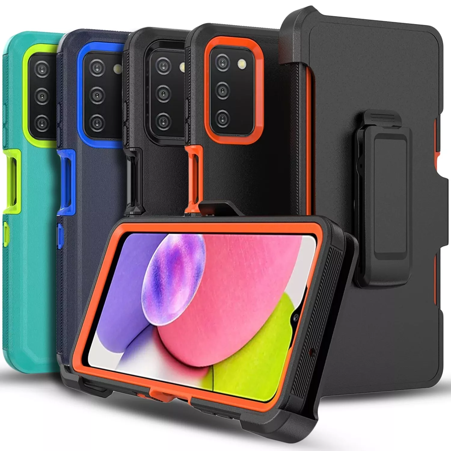 For Samsung Galaxy A16 A15 5G A14 A54 A03s Case Shockproof Cover + Screen Glass_voghion.com