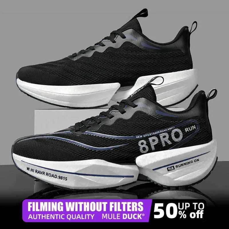 Scarpe da corsa sportive con piastra in carbonio Speciality Marathon Air Cushion da uomo, traspiranti, leggere e comode, antiscivolo._voghion.com