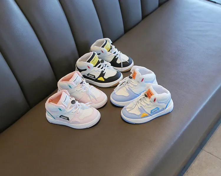 Chaussures de sport montantes pour enfants, baskets de basket-ball Littlesprouts pour garçons et filles, baskets d'école pour tout-petits, tailles 1 à 18_voghion.com