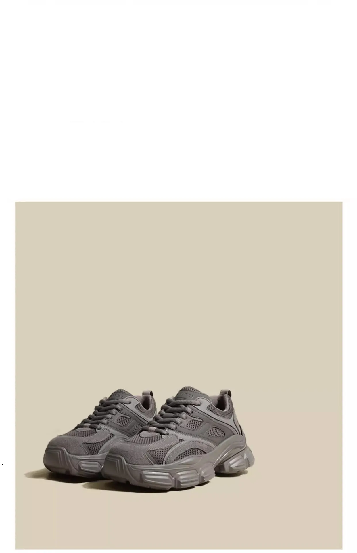 Dad's for women 2024 new spring and summer thin style breathable mesh thick sole height increasing shoes sports_voghion.com