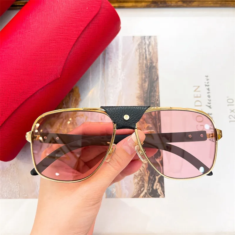 Womens Metal Mirror Legs Green Lens Sunglasses Retro Small Round Frame Sexy Little Women With Original Box_voghion.com