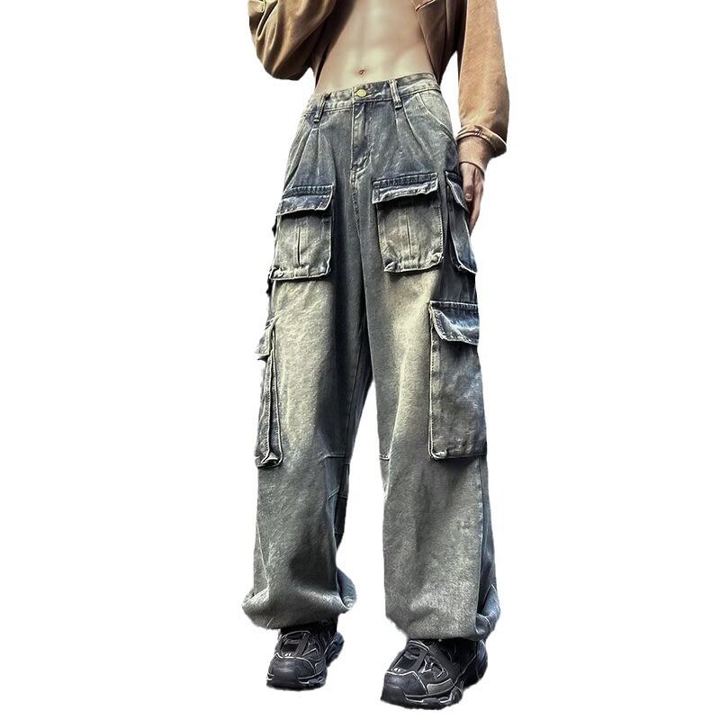 Calça cargo masculina estilo americano estilo vibe, estilo cargo ..._voghion.com