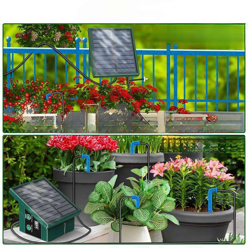 Temporizador de irrigação movido a energia solar Lazy Artifact Sistema de irrigação por gotejamento automático_voghion.com
