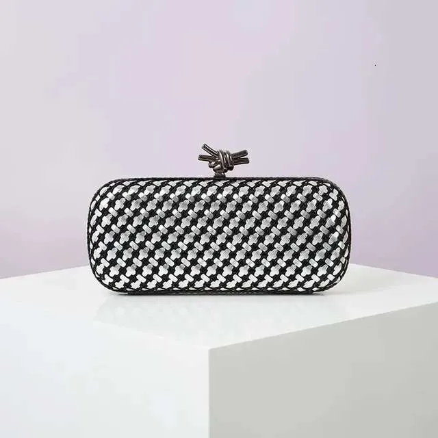 Gold Evening Clutch Bag For Women Leather And Bright E Woven Purse Elegant Ladies Metal Knot Party Handbag Bolsas_voghion.com