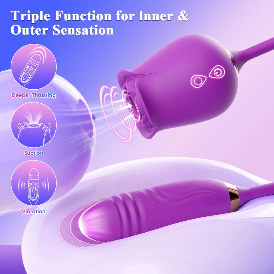 Rose Toy Saug- Und Stoßvibrator Für G-punkt Und Klitoris_voghion.com