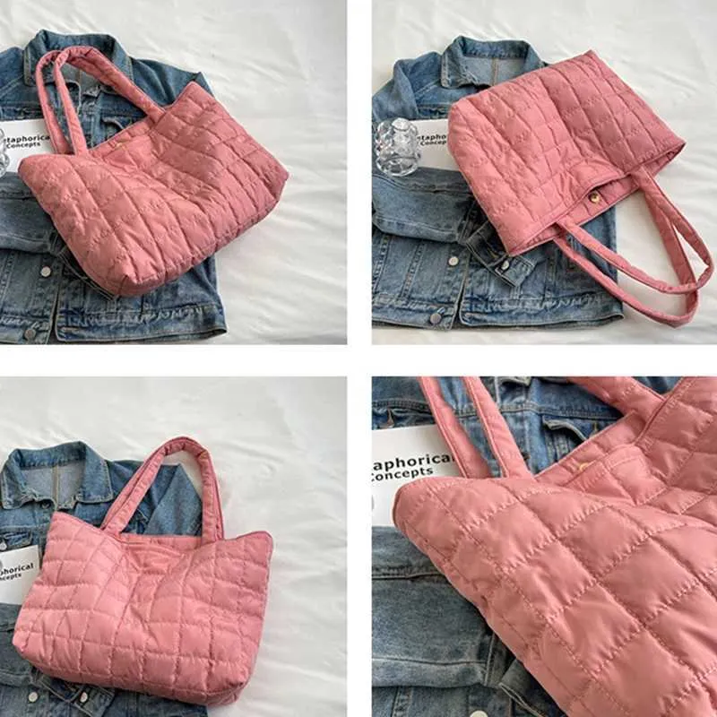 Winter New Waterproof Space Cotton Shoulder For Women Large Capacity Handbag Shopping Tote Lady Crossbody Bag_voghion.com
