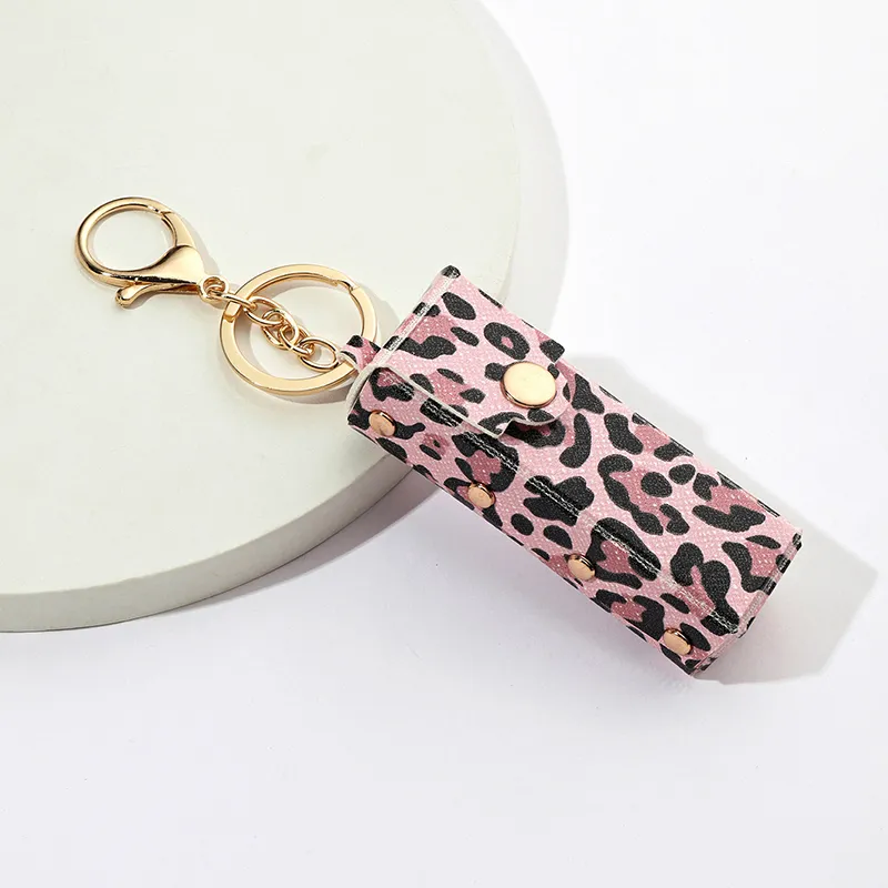 Pochette de rangement portable pour rouge à lèvres pailleté, porte-clés, mini sac de rangement pour femmes, cadeau, housse de protection pour rouges à lèvres de couleur unie_voghion.com
