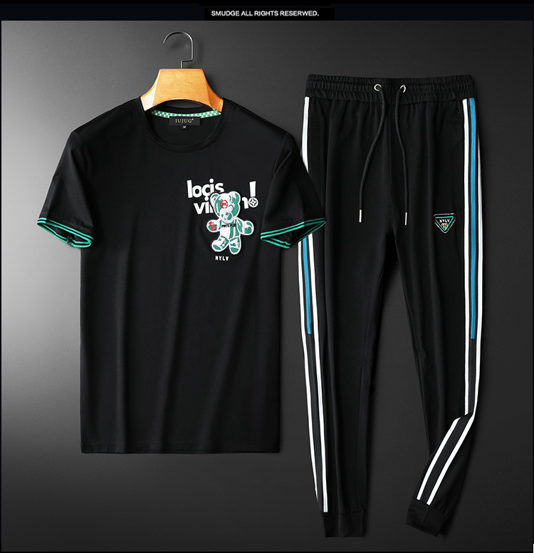 Men's T-shirt Set Two Piece Outfit For Summer Casual Wear_voghion.com