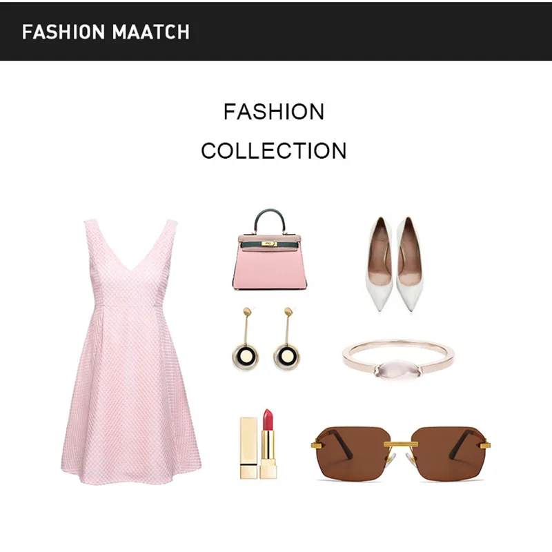 Cartr classique femme lunettes de soleil montures de lunettes de myopie sans monture lentille dégradé nuances de thé profond affaires essentielles_voghion.com