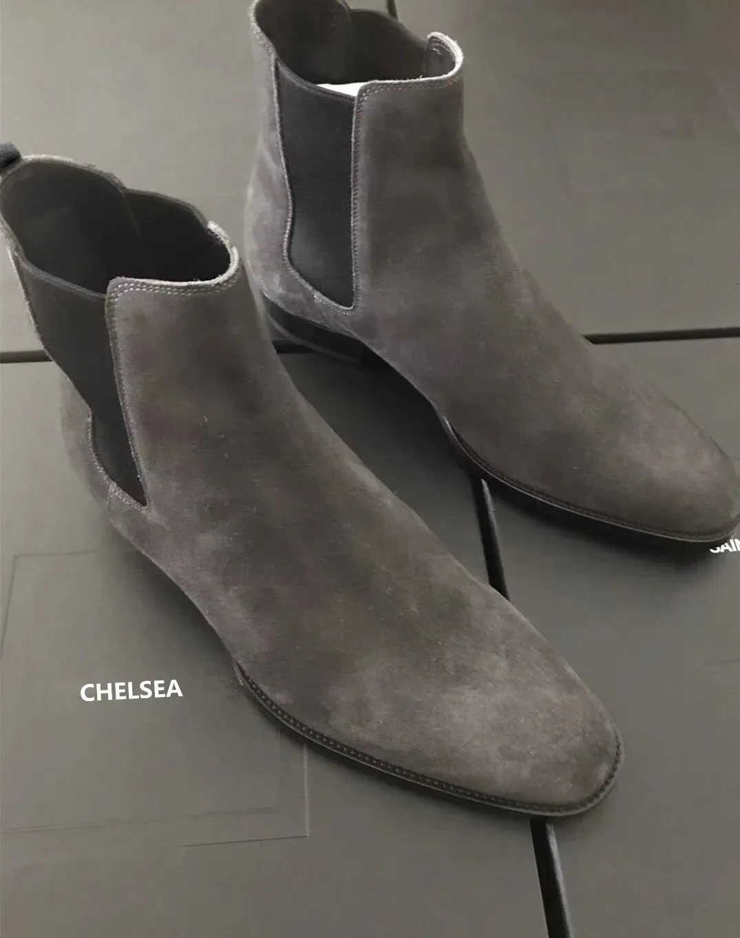 Pánské kvalitní kotníkové boty, módní ležérní boty, pánské klasické kovbojské boty, vintage styl, 240703_voghion.com