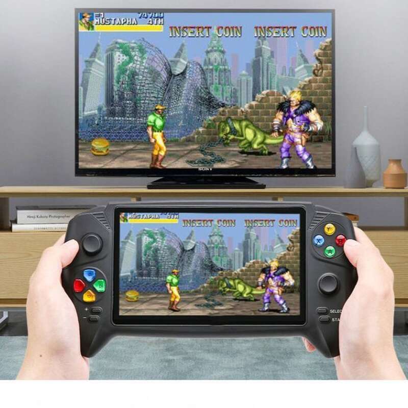 Xigubai 7-calowa przenośna konsola do gier PSP z poziomym ekranem telewizora, wygodna i nostalgiczna gra King Of Fighters Arcade_voghion.com