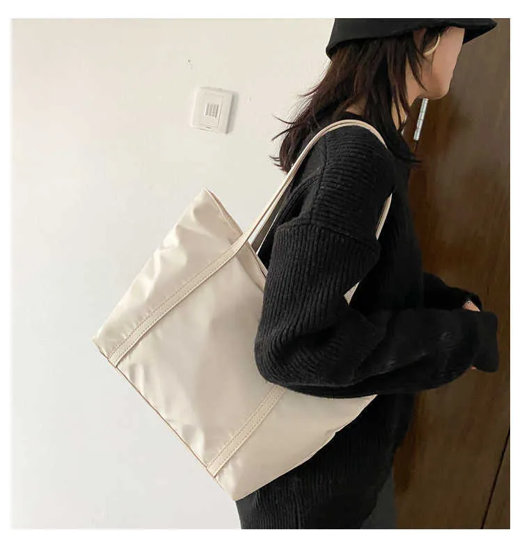 Saco tote de oxford para mulher bolsa grande para compras_voghion.com