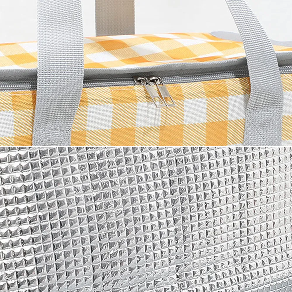 Outdoor Large Capacity Waterproof Foldable Thermal Insulation Lunch Bag Portable Car Camping Picnic Basket_voghion.com