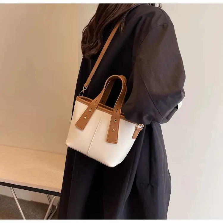 Retro Women Pu Leather Bucket Solid Soft Large Capacity Female Crossbody Bag All-match Lady Commute Messenger Shoulder_voghion.com
