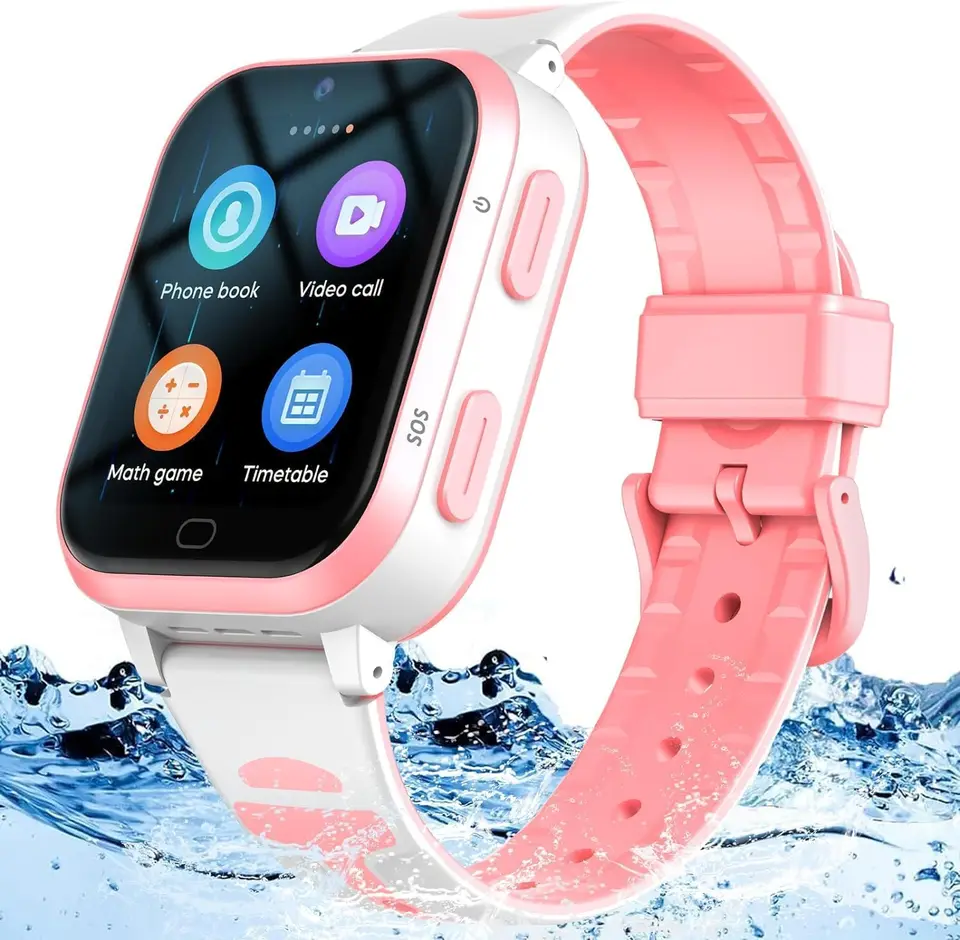 Montre connectée 4G pour enfants avec GPS, Wi-Fi et traqueur de localisation K KT11pro, appels vidéo, réveil, étanche._voghion.com