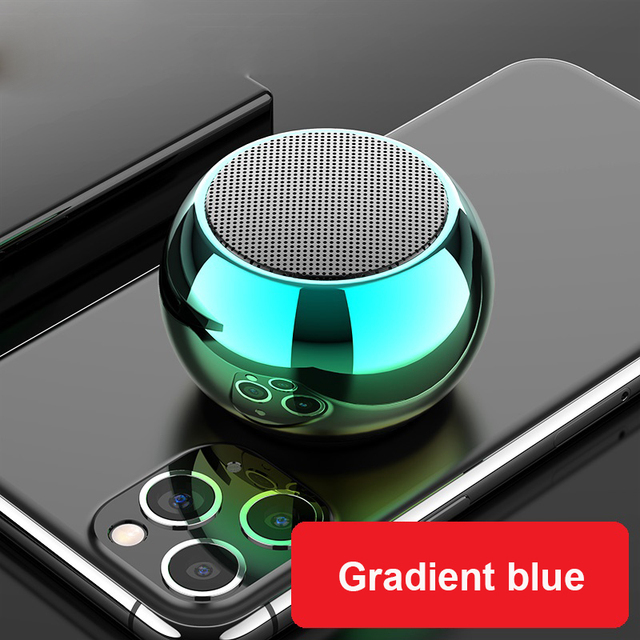 Μίνι ηχείο Bluetooth με μικρό ηχείο Bluetooth 5.0 με ατσάλινο κανόνι, ασύρματο ηχείο BT με στερεοφωνικό ήχο HIFI_voghion.com