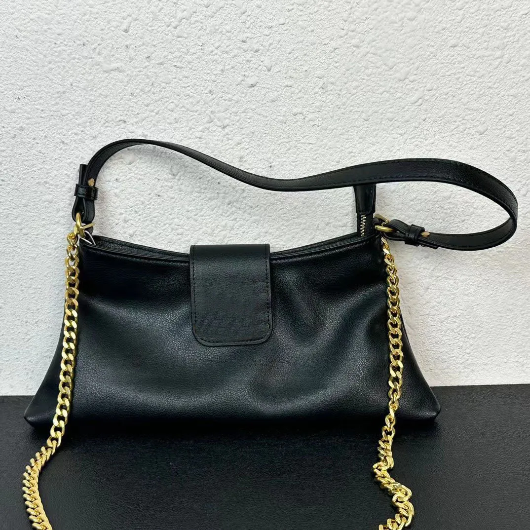 The 2025 Popular Armpit Fashionable Bag, With Detachable Strap Gold Button Chain Strap, Is Noble And Elegant Single_voghion.com
