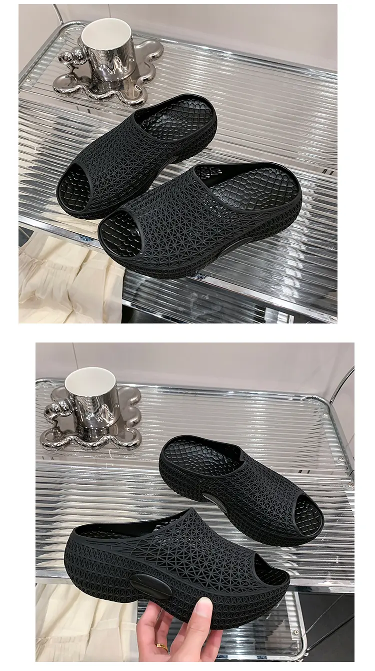 Chaussons à plateforme pour femme avec talons et maille_voghion.com