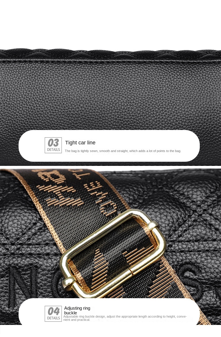 Borsa a tracolla larga con tracolla alla moda per lingerie da donna con texture premium_voghion.com