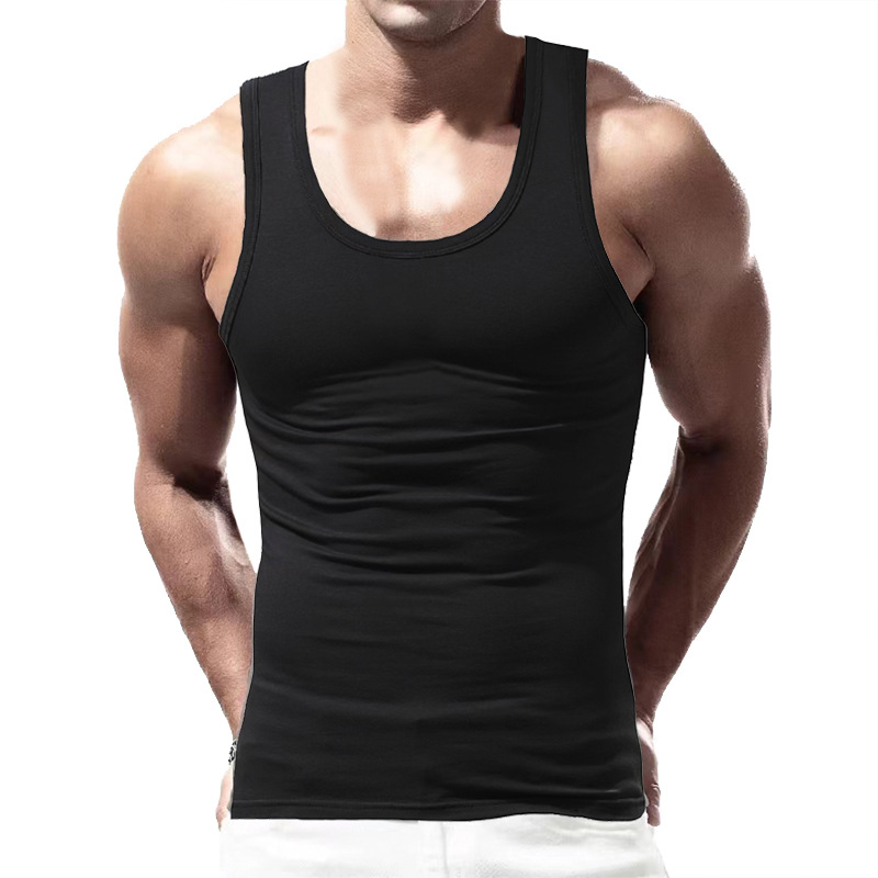Cross-border New American Style Men's Vest Wearing Trendy Hurdle Sports Fitness Men's Spring and Summer Undershirt Vest_voghion.com