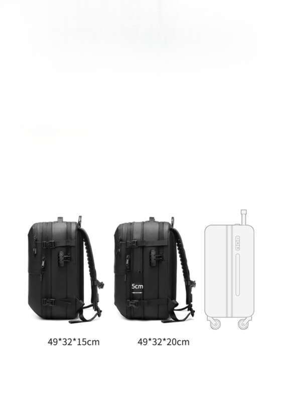 Men's Multifunctional Travel Bag Vacuum Compression Waterproof Business New Computer Backpack With Large Capacity_voghion.com