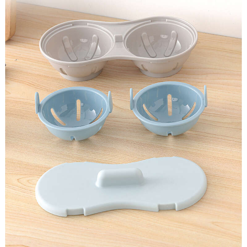 Mikrowelle mit Deckel, Kunststoffbox, Kocher, Dampfgarer, Doppel-Eierkocher_voghion.com
