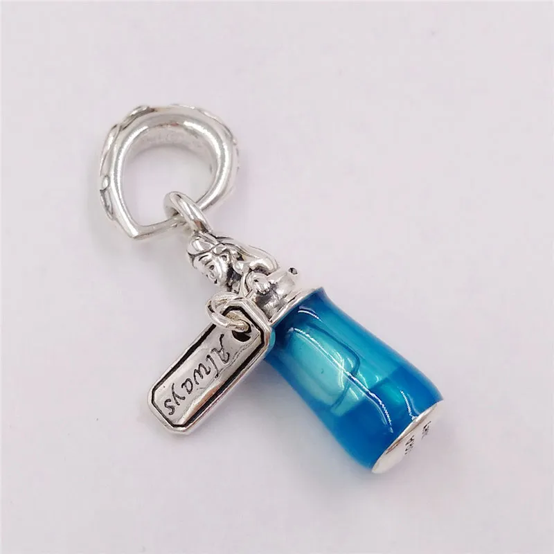 Sier Schmuckherstellungssets Ketten Perlenset Armreifbox Disny Alic im Wunderland Drink Me Dangle Charm Armbänder für Mädchen Halskette Wo_voghion.com