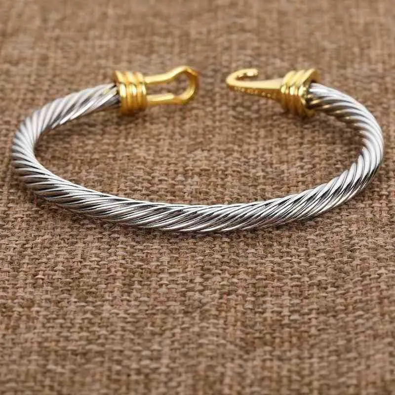 Herresmykker Armbånd Tråd Designer Armbånd Mænd Manchet Kvinde Armbånd Charm Snoet Kabel Sier Udsøgt Enkel_voghion.com