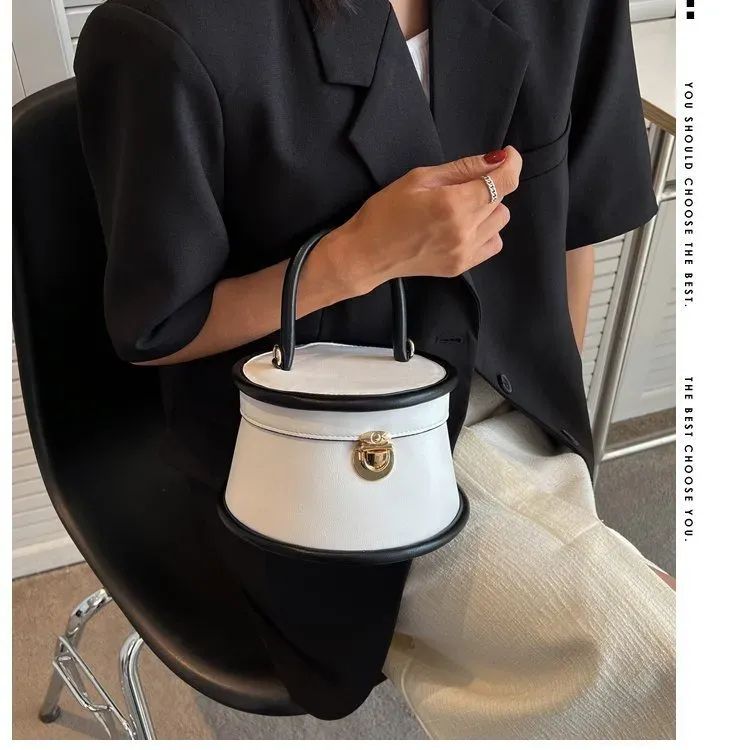 Borse a tracolla firmate per donna, semplici, alla moda, con chiusura a scatto, a tracolla e a secchiello per il tempo libero_voghion.com