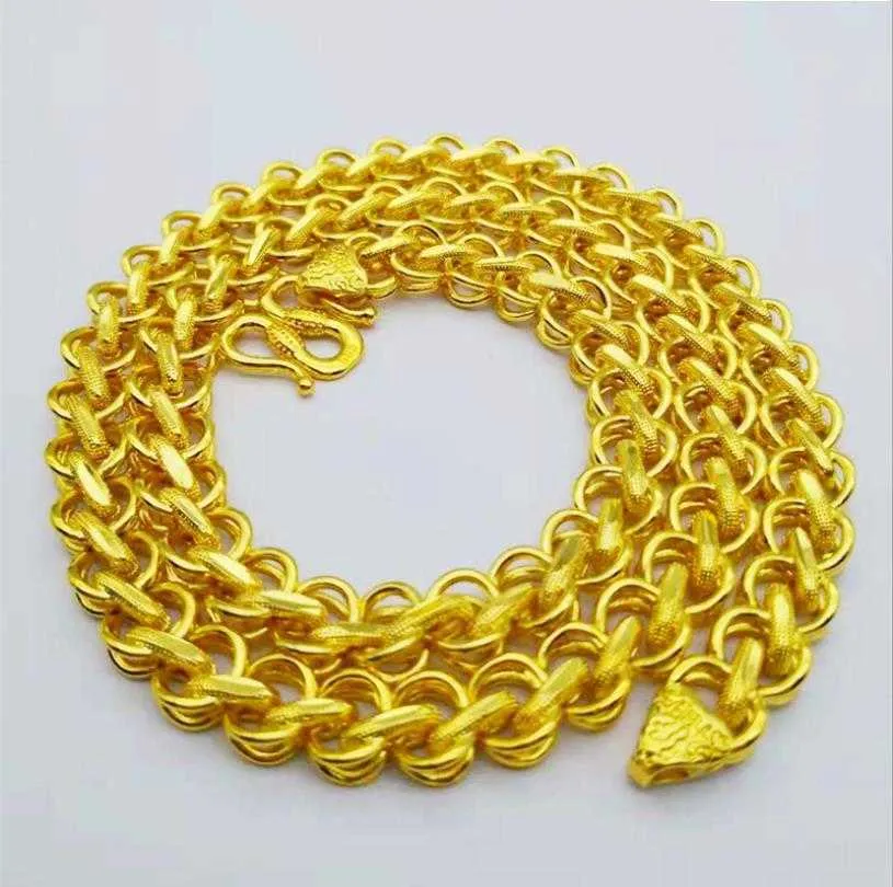 Männlicher Anhänger, klassischer massiver Gold gefüllter Männer-Anhänger aus Gelbgold für Männer, Partyschmuck, L2404_voghion.com
