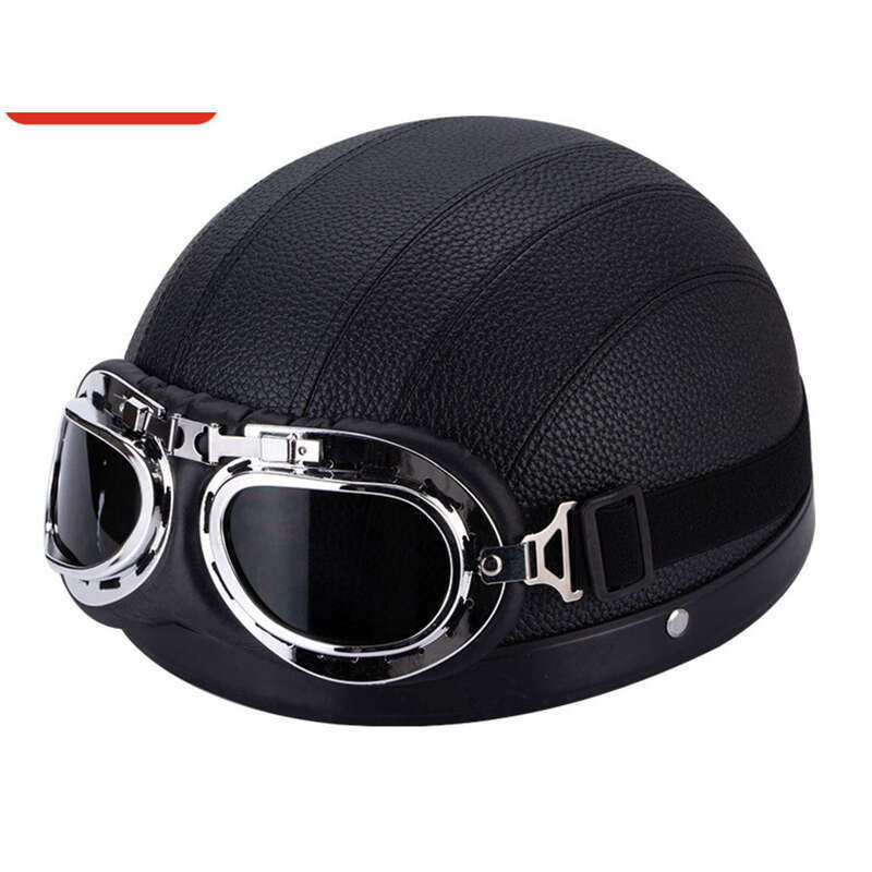 Four Seasons Tram Half Lightweight Leather Bicycle Safety Warm Cycling Helmet_voghion.com