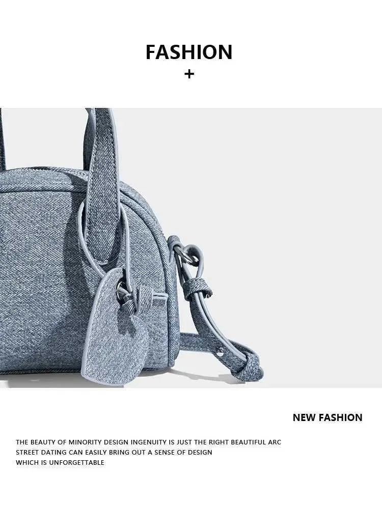 Strukturierte Damen-Denim-Handtaschen, solide, große Kapazität, lässige Schultertasche, weibliche Pendeltasche, vielseitige Umhängetasche, Jeans_voghion.com