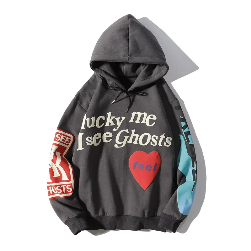 Kleidung Lucky Me I See Ghosts Print Hoodie Herren Damen Designer Hoodies Pullover Herbst Winter Sweatshirts_voghion.com