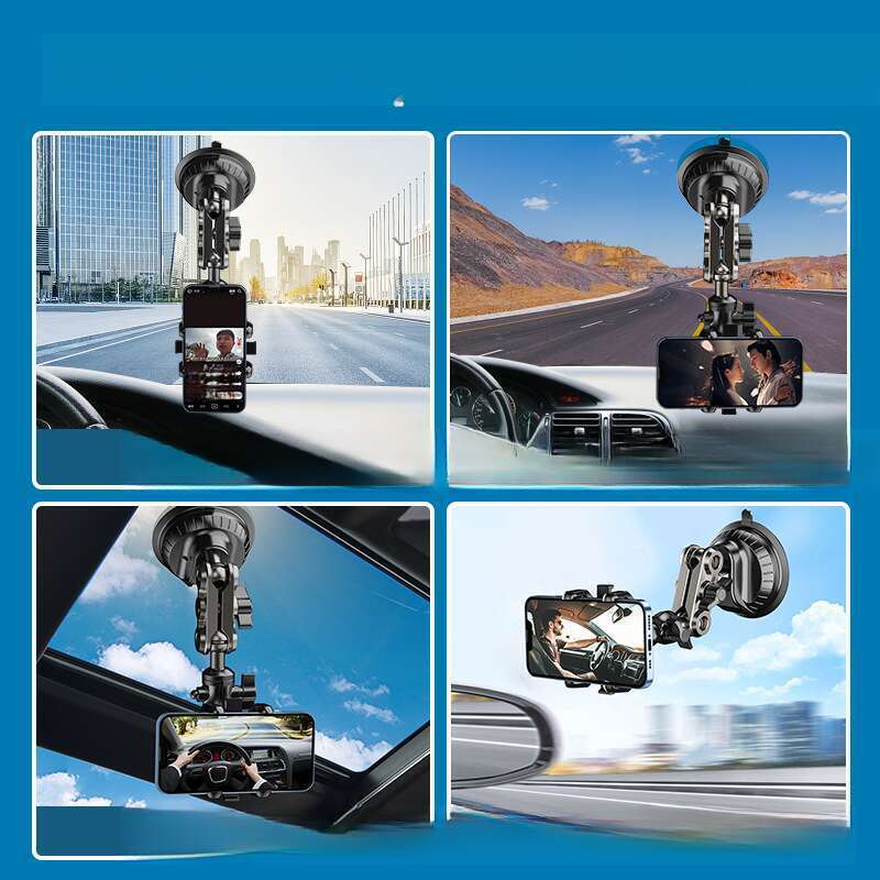 Suport de telefon pentru fotografie montat în mașină, Unghi de vizualizare auto, Ventuză DJI Gopro, Cameră video cu mișcare, Dispozitiv Pan Tilt_voghion.com