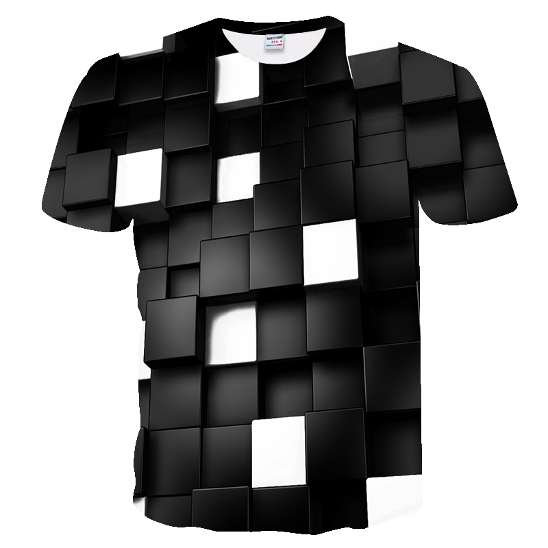 Image of New men's 3D short sleeve oversized T-shirt summer fashion loose casual men's shirt sports short sleeve
