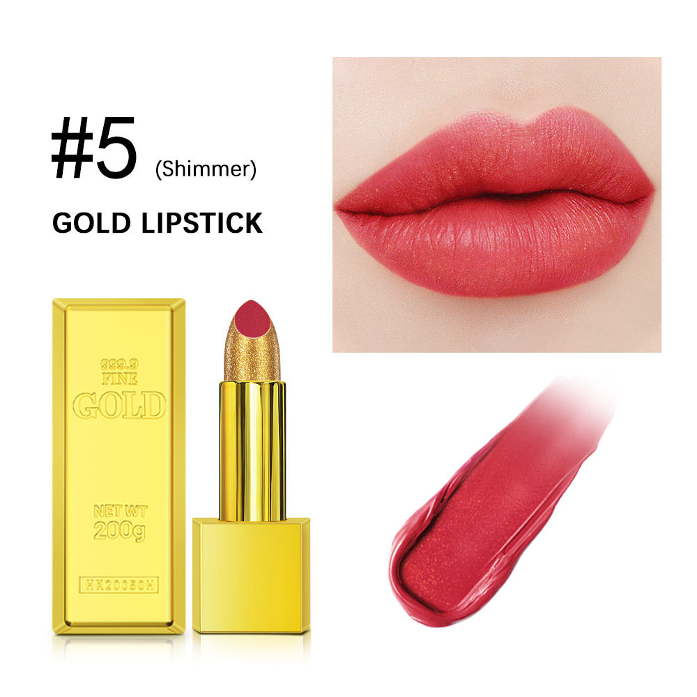 goldener Velvet Matte Cream Lippenstift_voghion.com