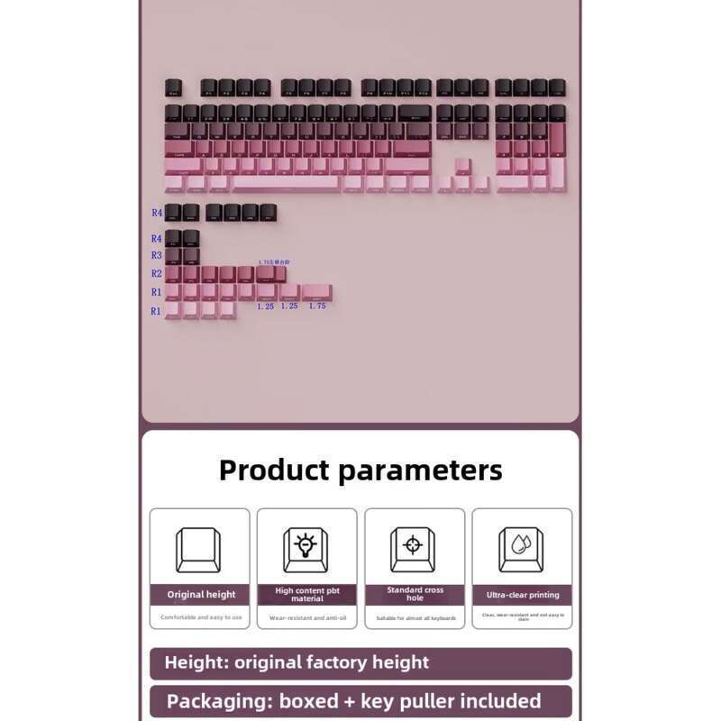 Tastiera meccanica con incisione laterale a forma di rosa nera, colore che cambia gradualmente, traslucida, adatta per giochi e ufficio con personalità creativa._voghion.com