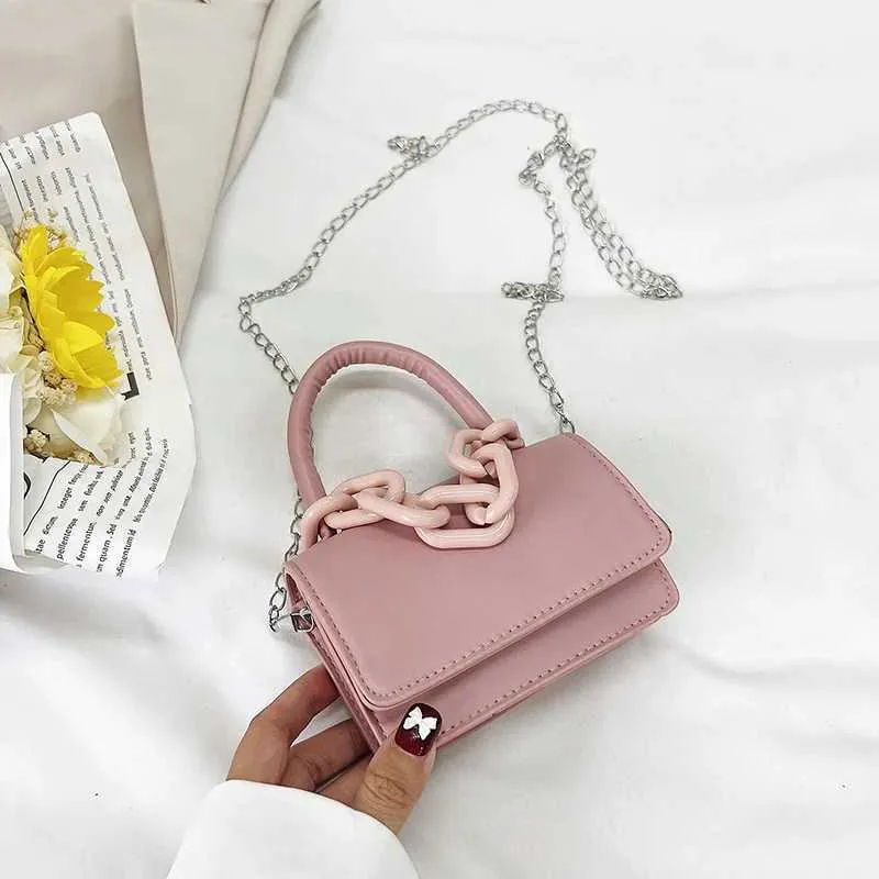 Designer 2024 Donna Orizzontale Edizione Coreana Catena Piccola Quadrata Moda Mini Borsa A Tracolla Flip Fibbia Borsa Portafoglio_voghion.com