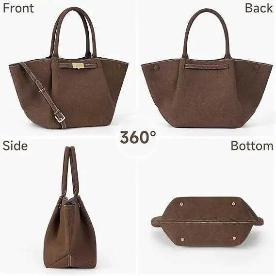2024 Herbst- und Wintermodelle Designer-Taschen Frauen Frau Vintage Matte Leder Handtasche Einkaufstasche Große Damen Schulter_voghion.com