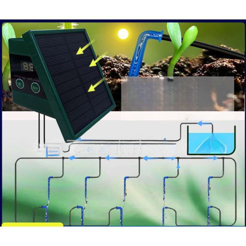 Temporizador de irrigação movido a energia solar Lazy Artifact Sistema de irrigação por gotejamento automático_voghion.com