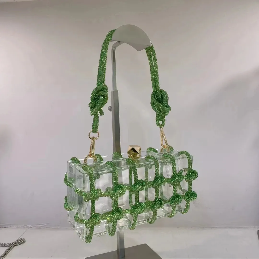 20 Colors Dia Clear Acrylic Box Evening Clutch Bags Women Woven Knotted Rope Rhie Purse And Handbags 240725_voghion.com